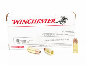 Winchester USA Ammunition 9mm Luger 115 Grain Jacketed Hollow Point