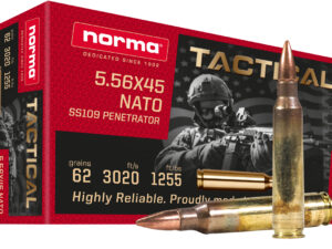 5.56×45 NATO – 62 GR – SS109 PENETRATOR (M855) – NORMA TACTICAL – QTY 50
