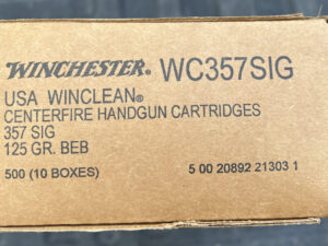 Winchester WinClean 357 SIG 125 grain BEB Ammunition 500 round case