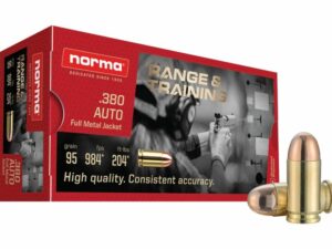 NORMA RANGE & TRAINING – .380 AUTO FMJ 95 GR