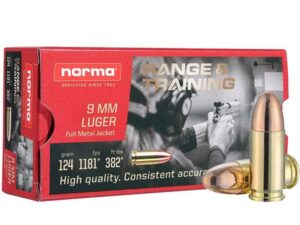 9mm Norma – 124 Grain, FMJ – 1000 Rounds (50RDX20) Free shipping on orders over $250