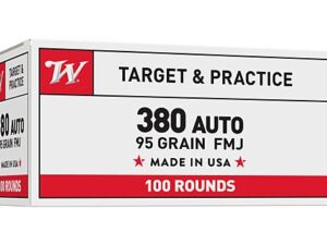 WINCHESTER USA 380 ACP 95GR FMJ-RN 100RD VALUE PACK