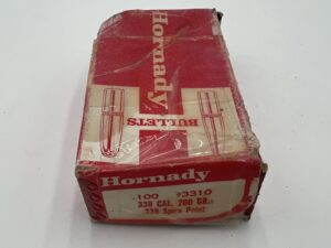 .338 Hornady spire point 200 grain rifle projectiles 57 count partial box