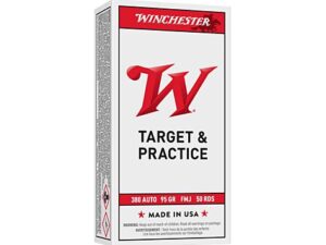 WINCHESTER USA 380 ACP 95GR FMJ TC 50RD