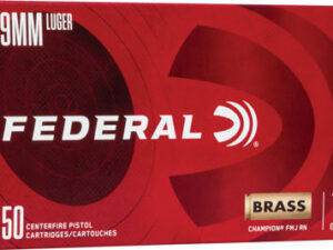 FEDERAL 9MM LUGER 115GR FMJ 50RDx20 (1000rounds)