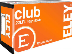 ELEY CLUB 22LR 40GR. ROUND NOSE 50RD BOX (lot #3124-30058) Free Shipping over $250
